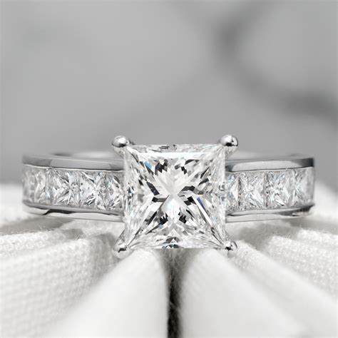 channel engagement ring diamond setting